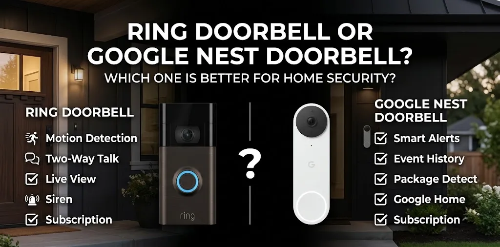 Ring Doorbell or Google Nest Doorbell Which one is better for home security