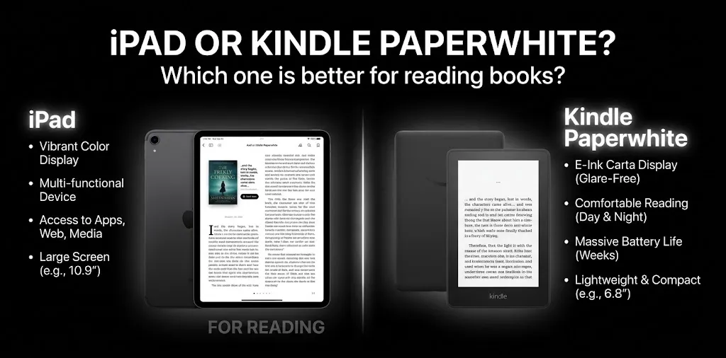 iPad or Kindle Paperwhite Which one is better for reading books